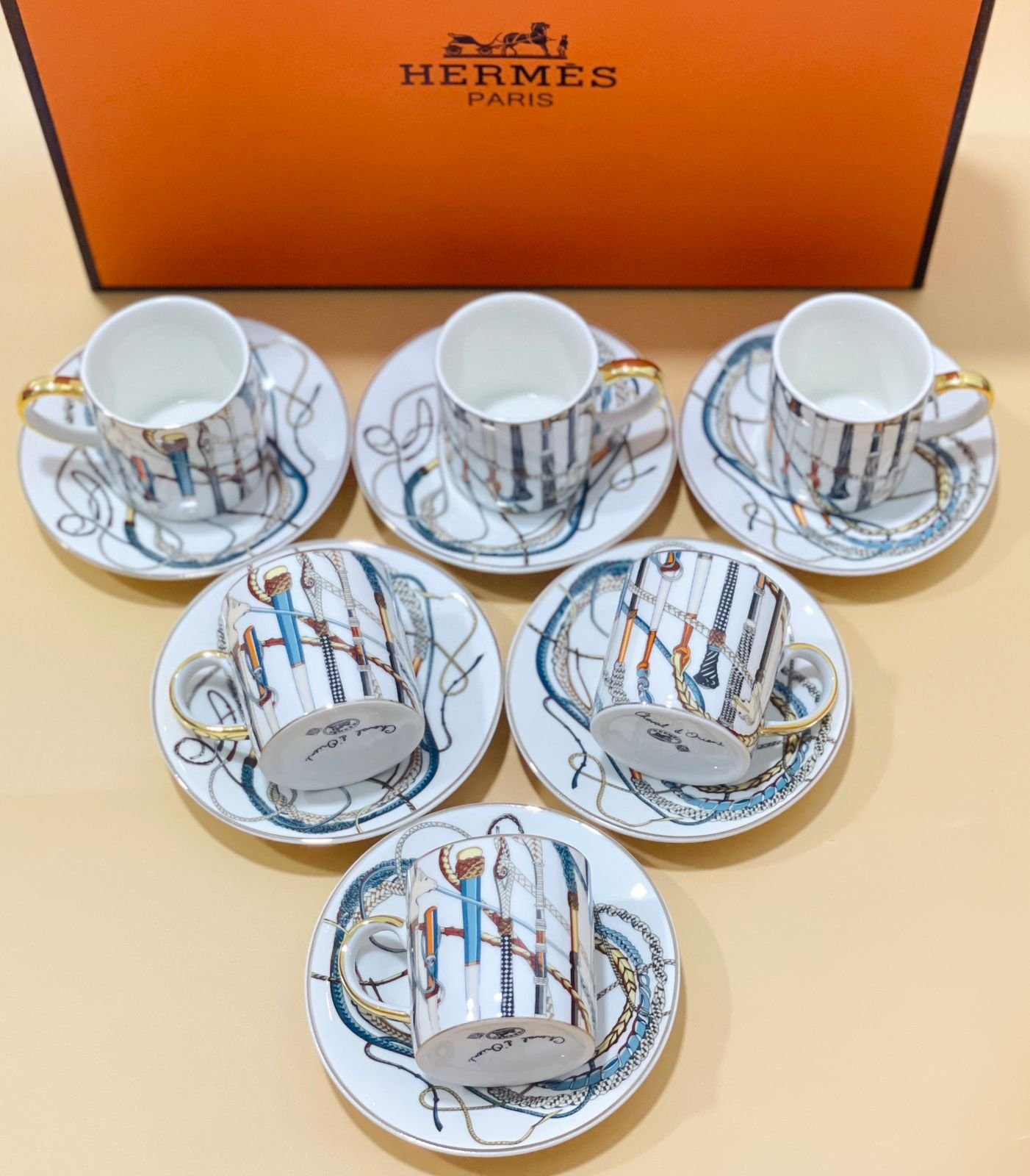 Hermes Turkish coffee set of 6
